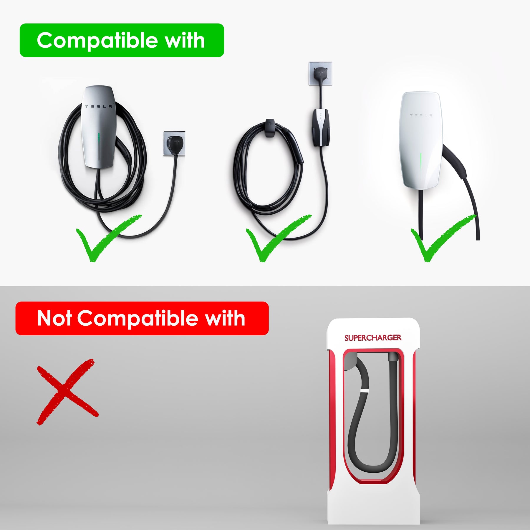 Cable de extensión Tesla Rexing de 48 A