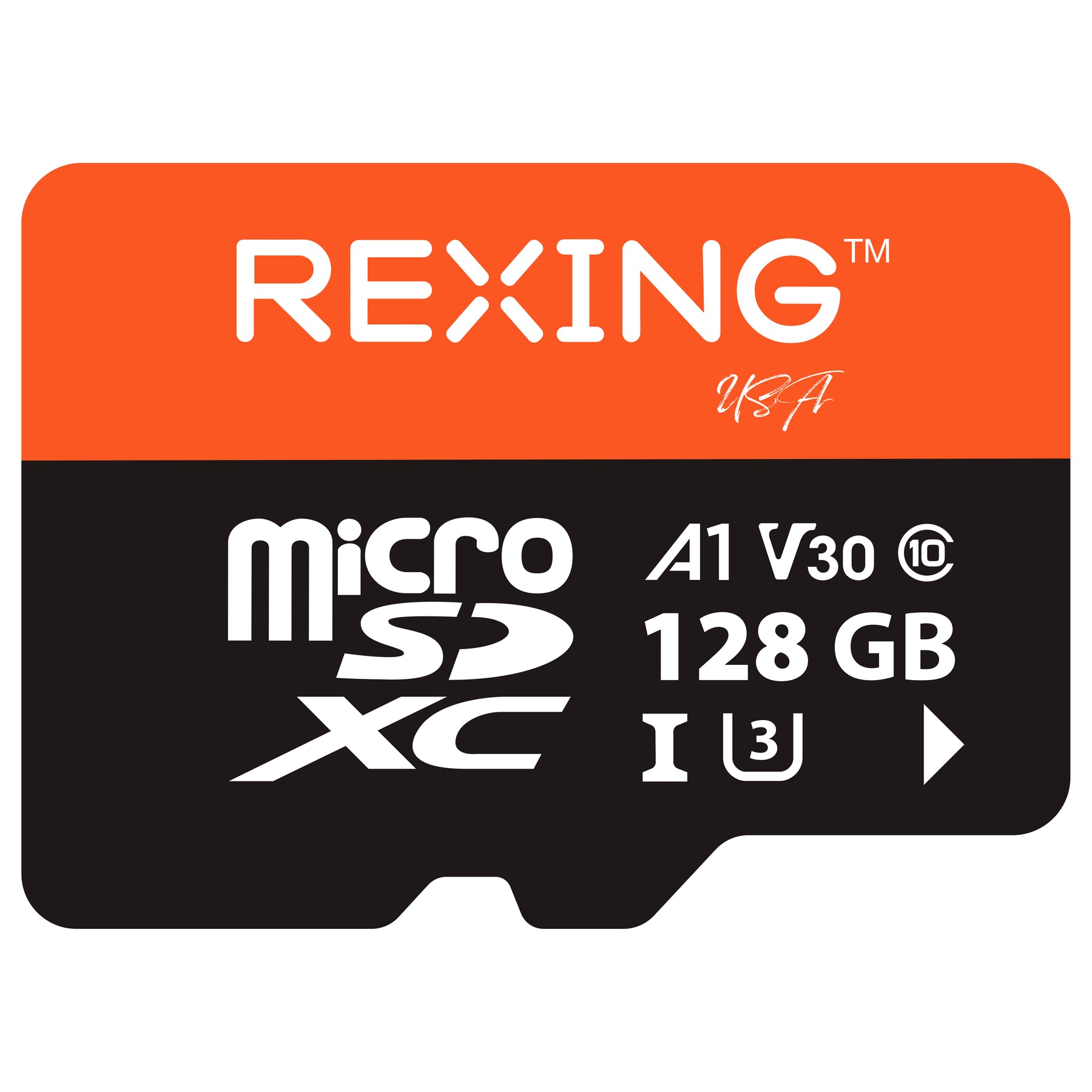 Tarjeta SD REXING microSDXC UHS-3 4K Full HD para monitoreo de video, transferencia de alta velocidad, con adaptador para cámaras de tablero, sistemas de vigilancia, cámaras de seguridad y cámaras corporales.