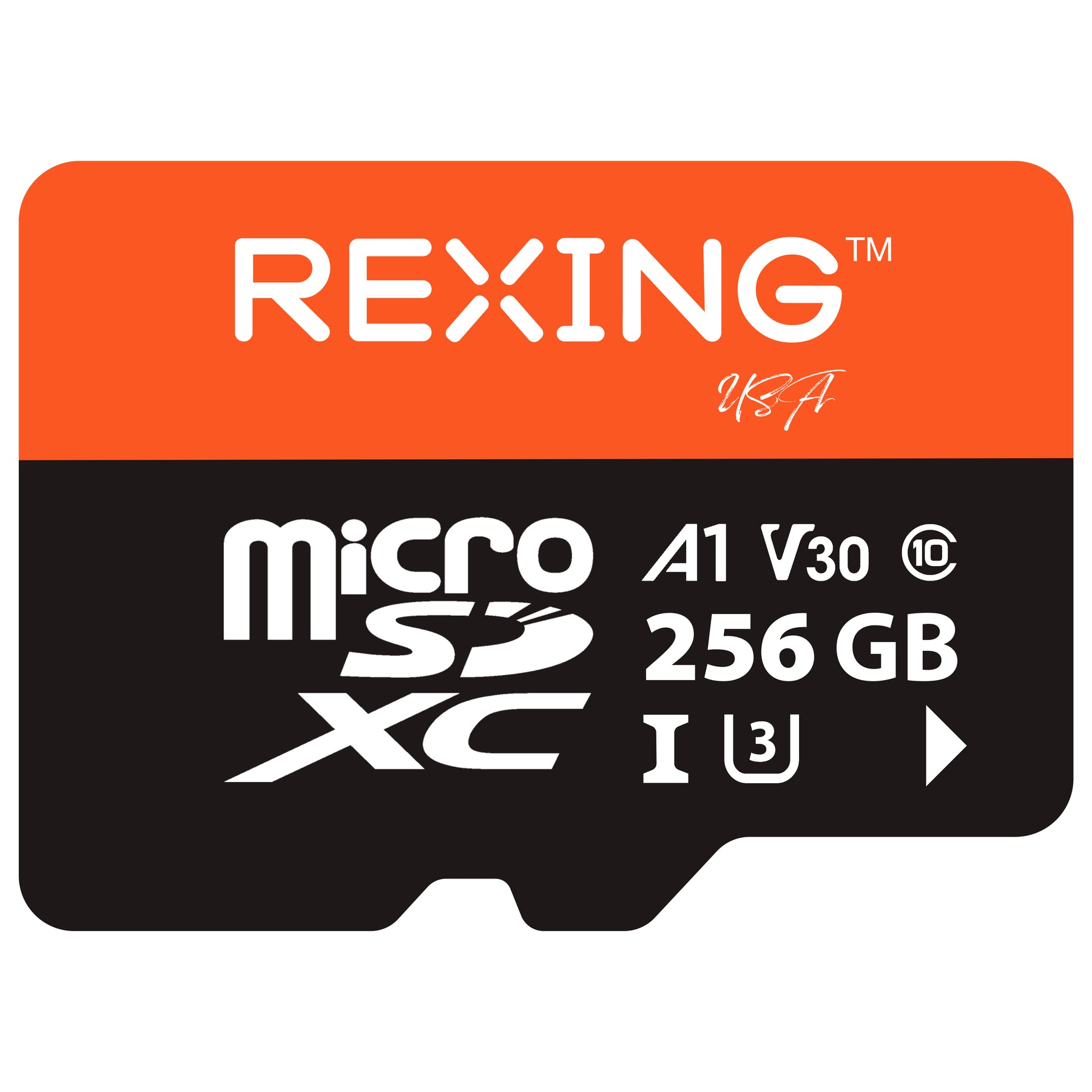 Tarjeta SD REXING microSDXC UHS-3 4K Full HD para monitoreo de video, transferencia de alta velocidad, con adaptador para cámaras de tablero, sistemas de vigilancia, cámaras de seguridad y cámaras corporales.
