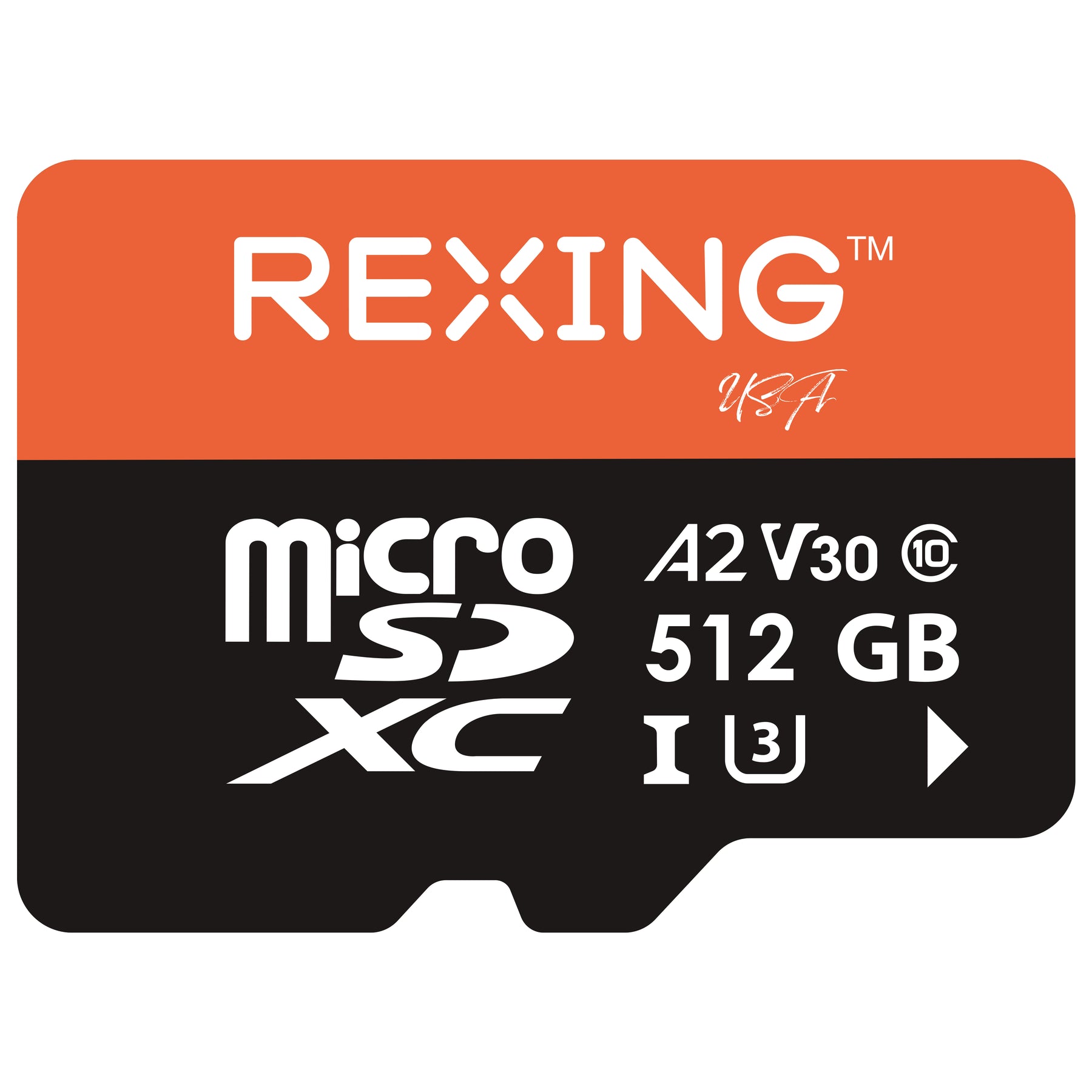 Tarjeta SD REXING microSDXC UHS-3 4K Full HD para monitoreo de video, transferencia de alta velocidad, con adaptador para cámaras de tablero, sistemas de vigilancia, cámaras de seguridad y cámaras corporales.