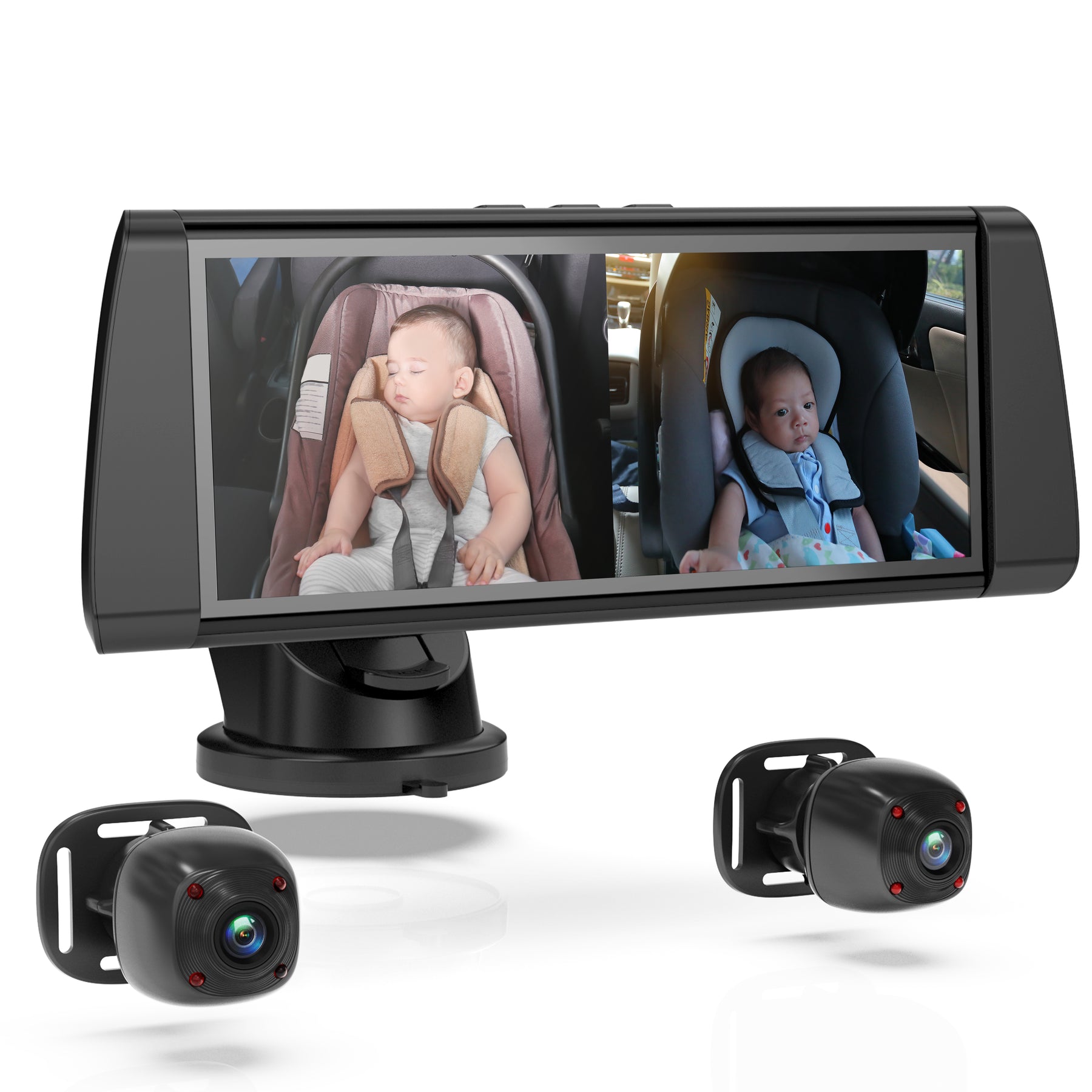 Caméra bébé double canal Rexing BC300 HD 1080p, vision nocturne infrarouge et écran partagé