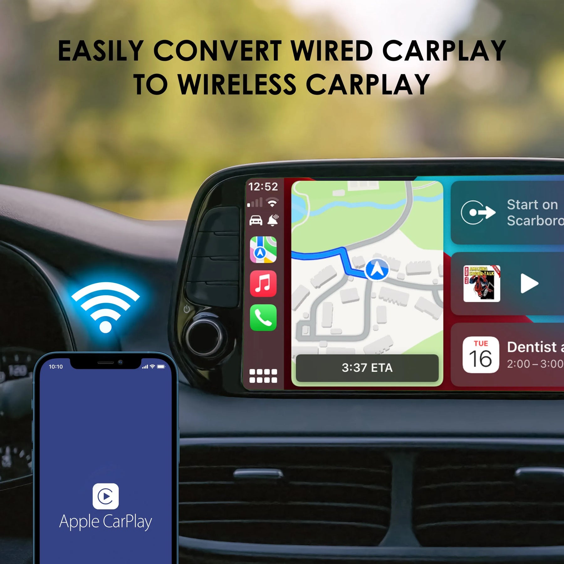 Adaptateur Apple CarPlay sans fil Rexing CPW-1 - Soldes
