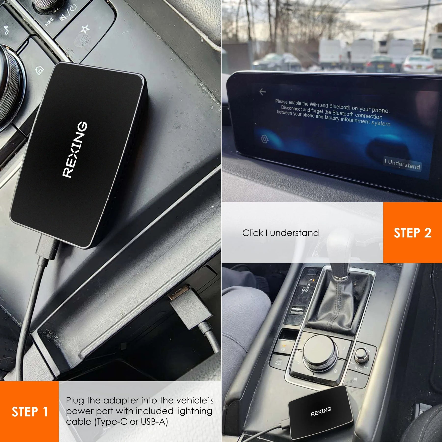 Adaptateur Apple CarPlay sans fil Rexing CPW-1 - Soldes