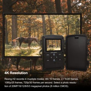 Cámara de seguimiento Rexing Woodlens H2 4K con Wi-Fi (paquete de 2)