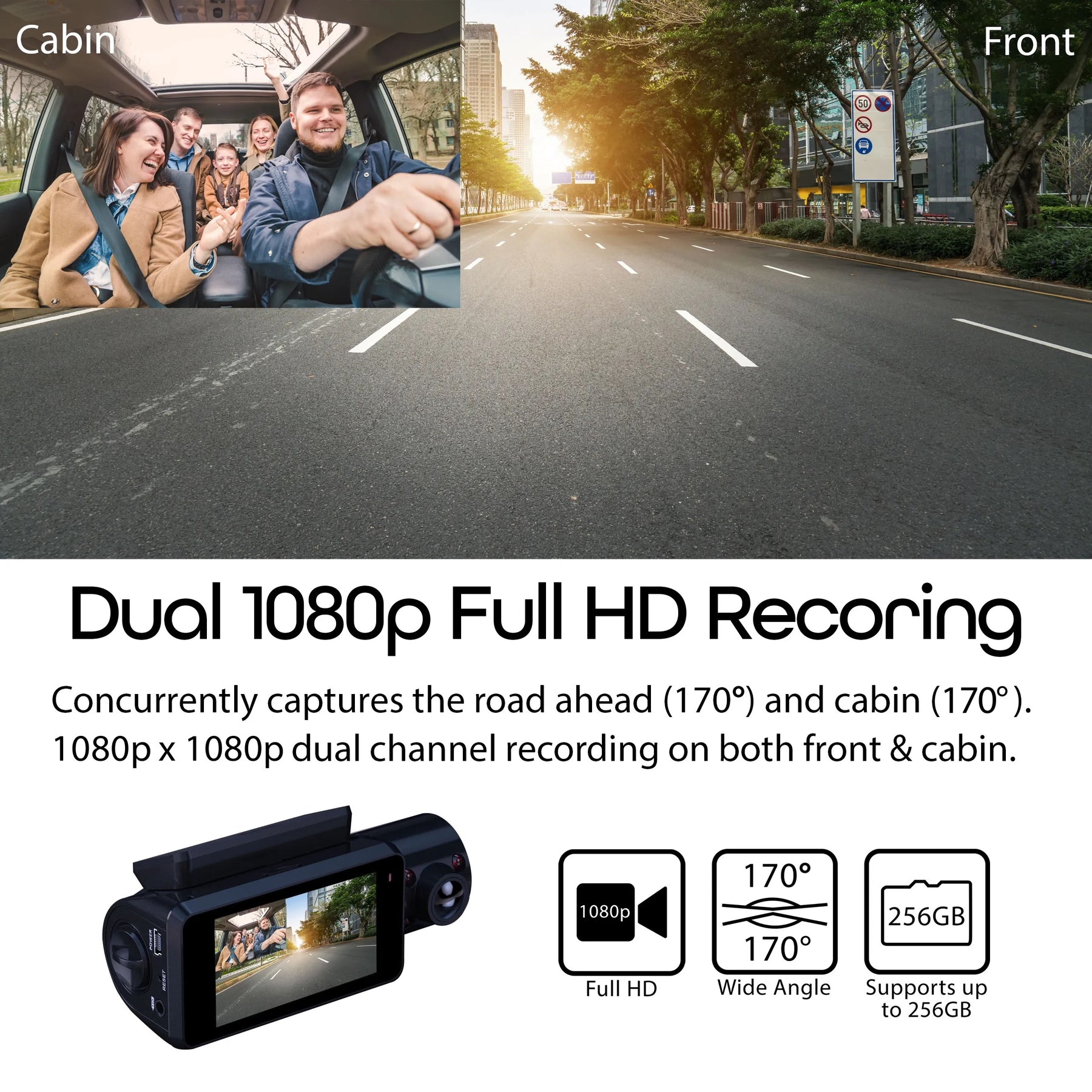 ¡Abre la caja! Rexing V3: cámara dual frontal e interior de cabina Full HD 1080p con wifi y GPS integrado.