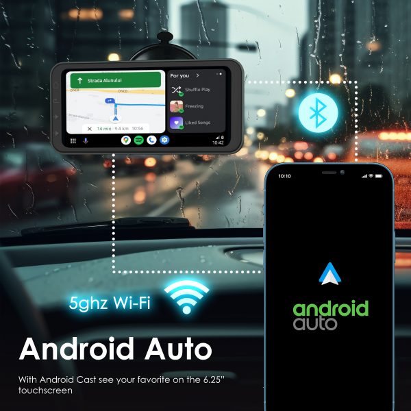 Récepteur multimédia sans fil REXING RoadMate CPStream – CarPlay + Android Auto
