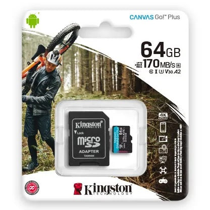 Carte micro SD Kingston Canvas Go Plus 64 Go