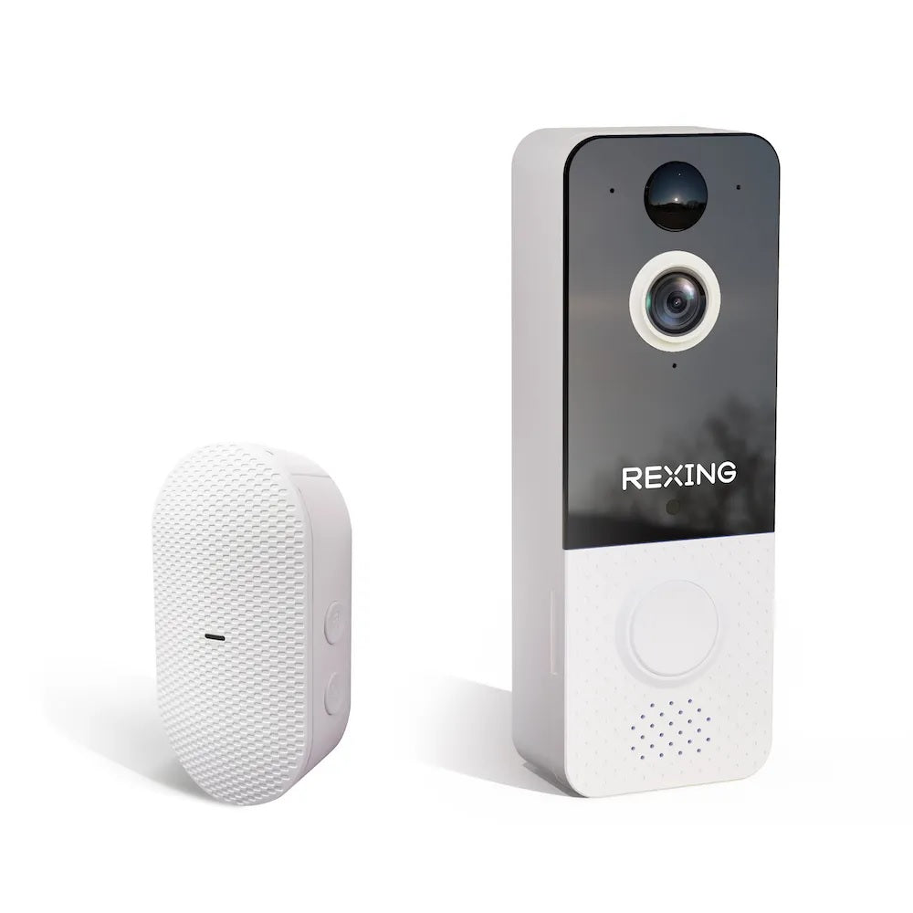 Rexing SDB1 + Garantie 2 ans gratuite Caméra de sonnette vidéo sans fil intelligente Enregistrement 1080p avec WiFi