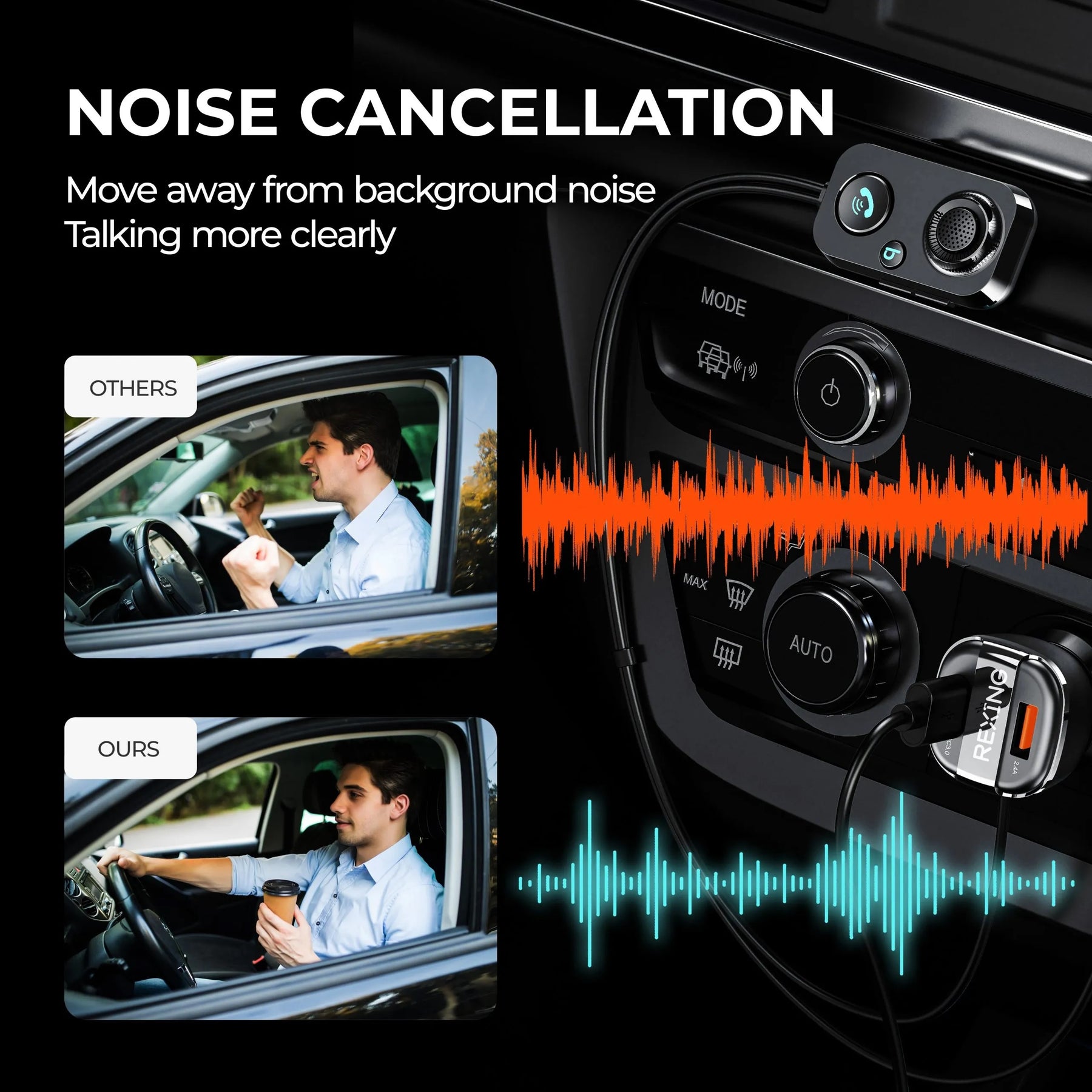 Receptor Bluetooth Rexing AUX2 Mini para coche con Bluetooth 5.1