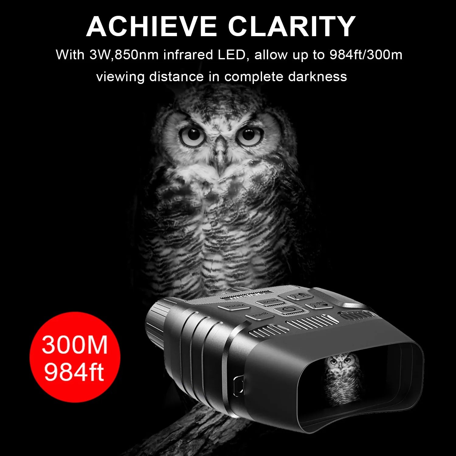Rexing B1 (Noir) Lunettes de vision nocturne Jumelles