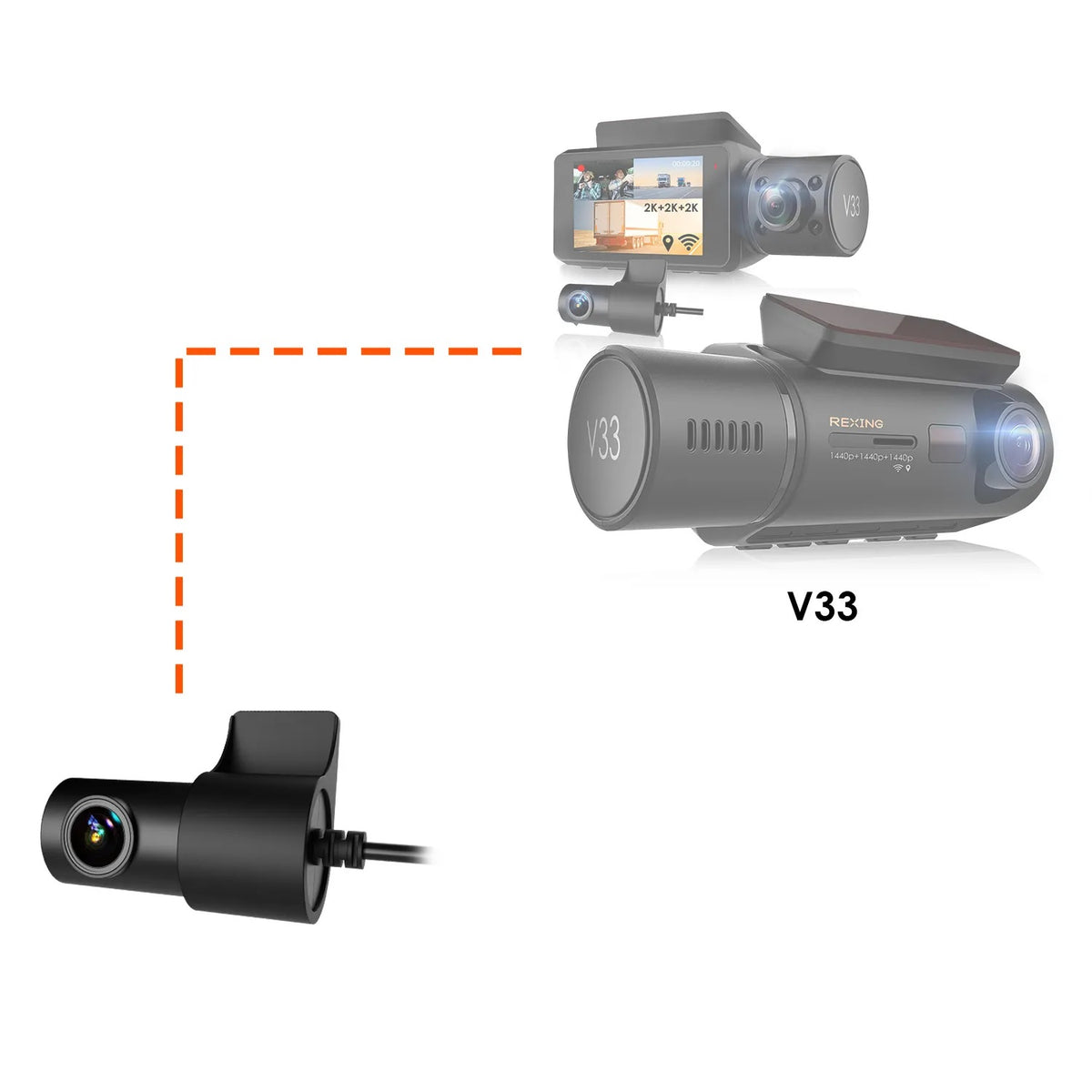 Caméra arrière Rexing V33
