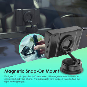Rexing BC500 Pro In-Car Baby Monitor/Car Cam – 1080p IR Night Vision, Magnetic Mount