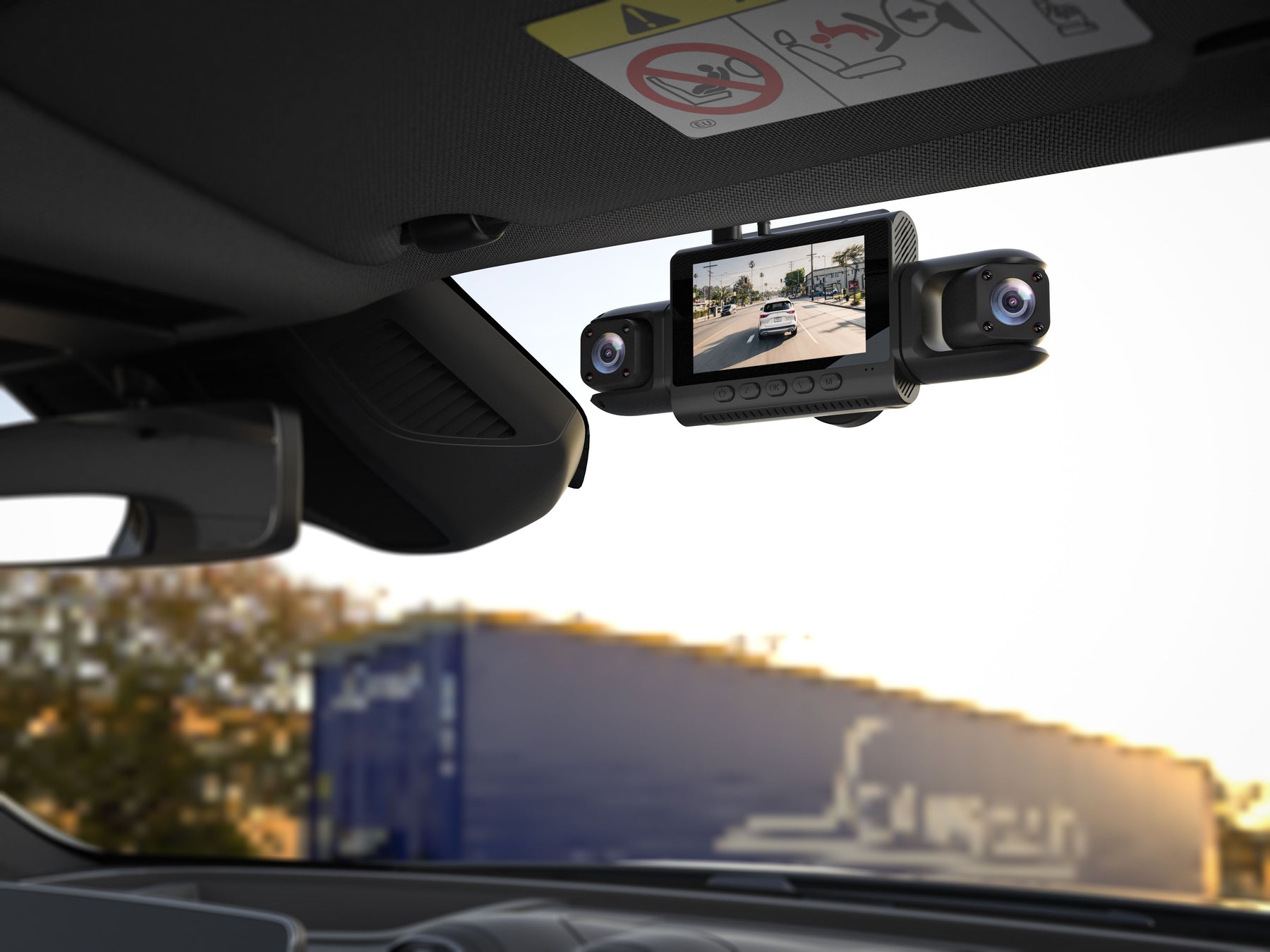 Rexing 4CH Dash Cam w/ All 1080p, Wi-Fi, Loop Recording, G-Sensor, Dual Mount, 32GB Card Included