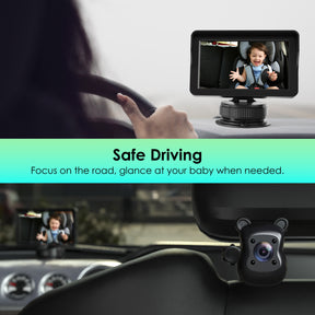 Rexing BC500 Pro In-Car Baby Monitor/Car Cam – 1080p IR Night Vision, Magnetic Mount