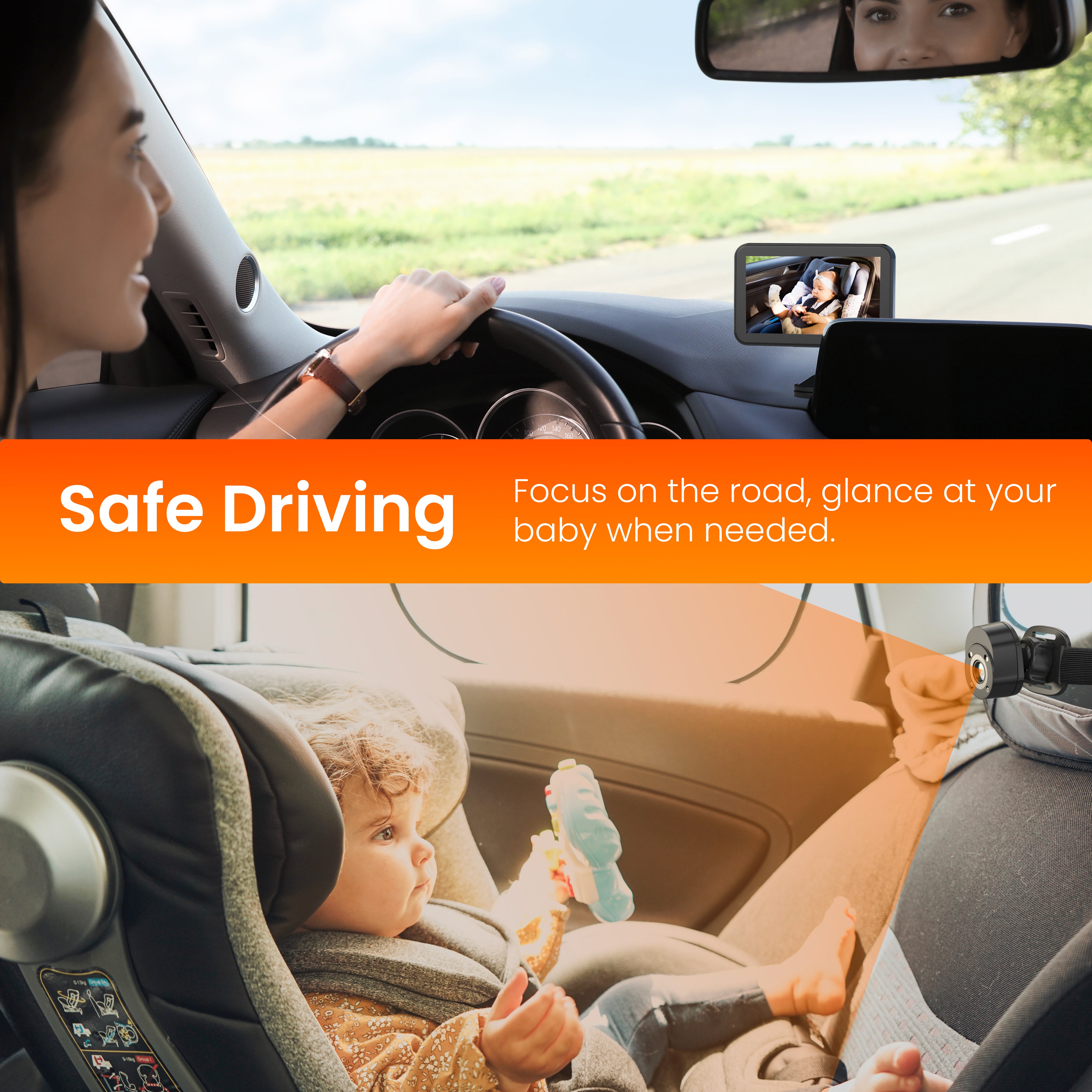 Rexing BC500 In-Car Baby Monitor HD 1080p & Infrared Night Vision