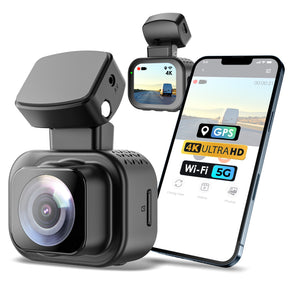 Rexing C1 Plus Ultra HD 4K Dash Cam with Wi-Fi & Built-in GPS, 170° Wide Angle, Parking Monitor, Loop Recording, G-Sensor, WDR, 32GB microSD Card Included