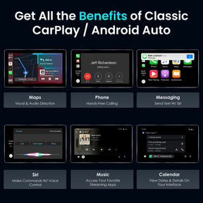 Rexing CPW-42 Wireless CarPlay & Android Auto Adapter for iPhone (iOS 10+) and Android (Android 11+)