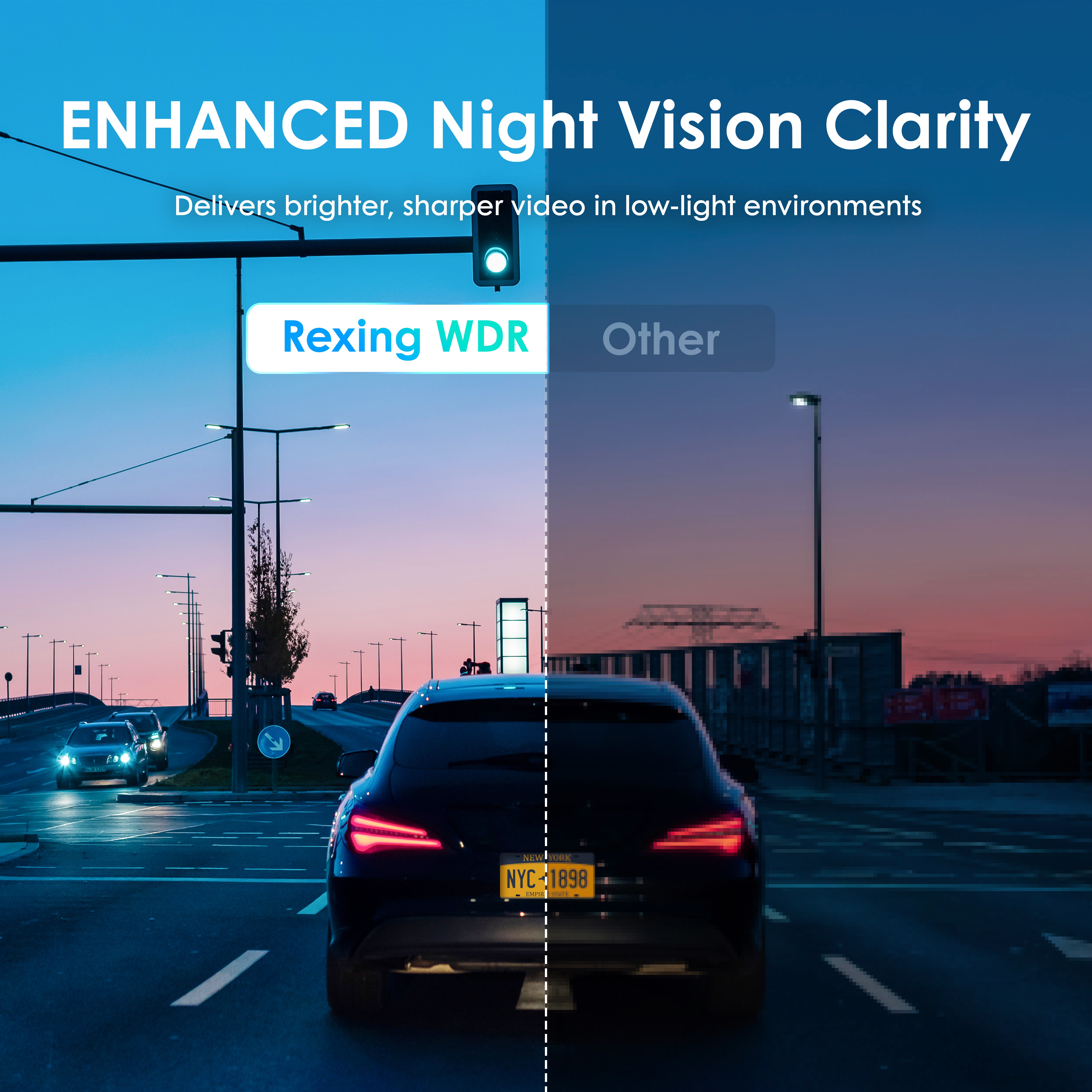 Rexing F30 4K+1080P Dual Dash Cam Front and Rear, Built-in GPS Mount, 5G Wi-Fi, App Control, Parking Monitor, Collision Detection