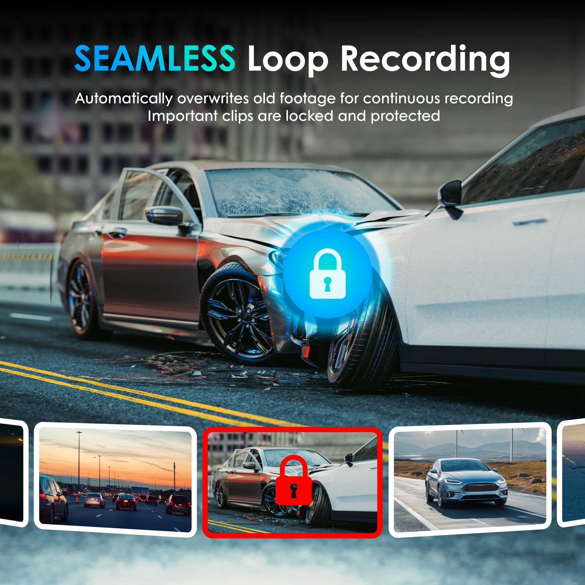 Rexing F30 4K+1080P Dual Dash Cam Front and Rear, Built-in GPS Mount, 5G Wi-Fi, App Control, Parking Monitor, Collision Detection