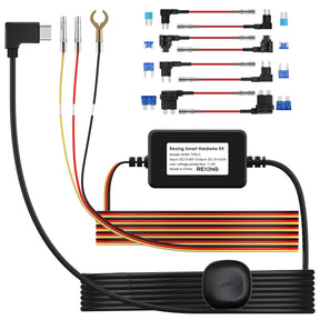 Rexing Dash Cam Smart Hardwire Kit, Type-C Hard Wire Kit Fuse Only for R4, DT2, M3, M2 Max, M2-4, M4-4, and RH2 Series, Rexing 12V-30V to 5V/2A Type-C Port Charger Power Cord, Gift 8 Fuse Tap Cable and Installation Tool (11.5ft)