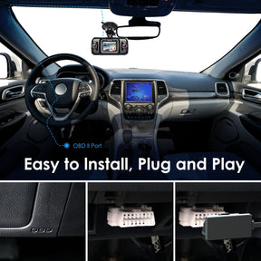 Rexing Dash Cam Hardwire Kit with OBD Interface, Smart 24/7 Parking Mode, ACC Detection, Low Voltage Protection, 12V–30V to 5V/3A, 10.5ft Type C Cable, No Fuse Tap Needed