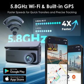 Rexing R88 4K Front + 4K Rear Dual Sony STARVIS Dash Cam with 5.8GHz WiFi GPS