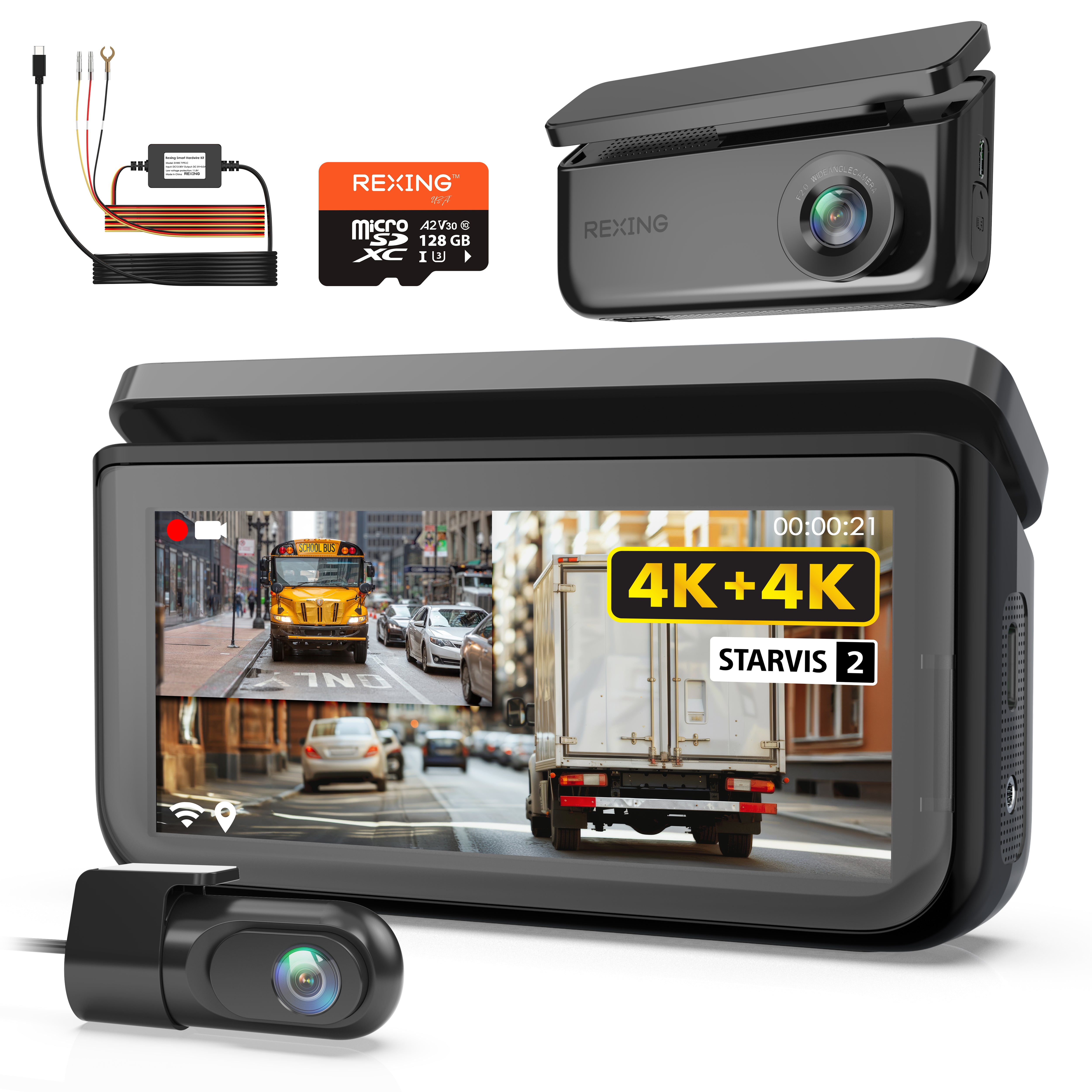 Rexing R88 — 4K Front + 4K Rear Sony STARVIS Dash Cam