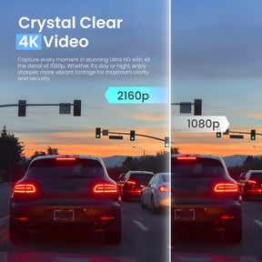 Rexing – SC4KS Ultra HD Car Dash Cam with Wi-Fi Bundle