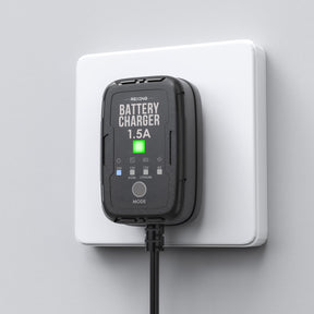 Rexing Master 1.5A Smart Battery Charger 6V 12V Automatic Trickle Charger and Maintainer with Multi Protection and Temperature Control for Lead Acid AGM Gel SLA and Lithium Batteries