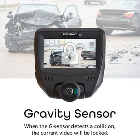 Rexing V360 Dual Channel Dashboard Camera Recorder Car Dash Cam avec caméra arrière