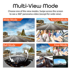 Rexing V360 Dual Channel Dashboard Camera Recorder Car Dash Cam avec caméra arrière