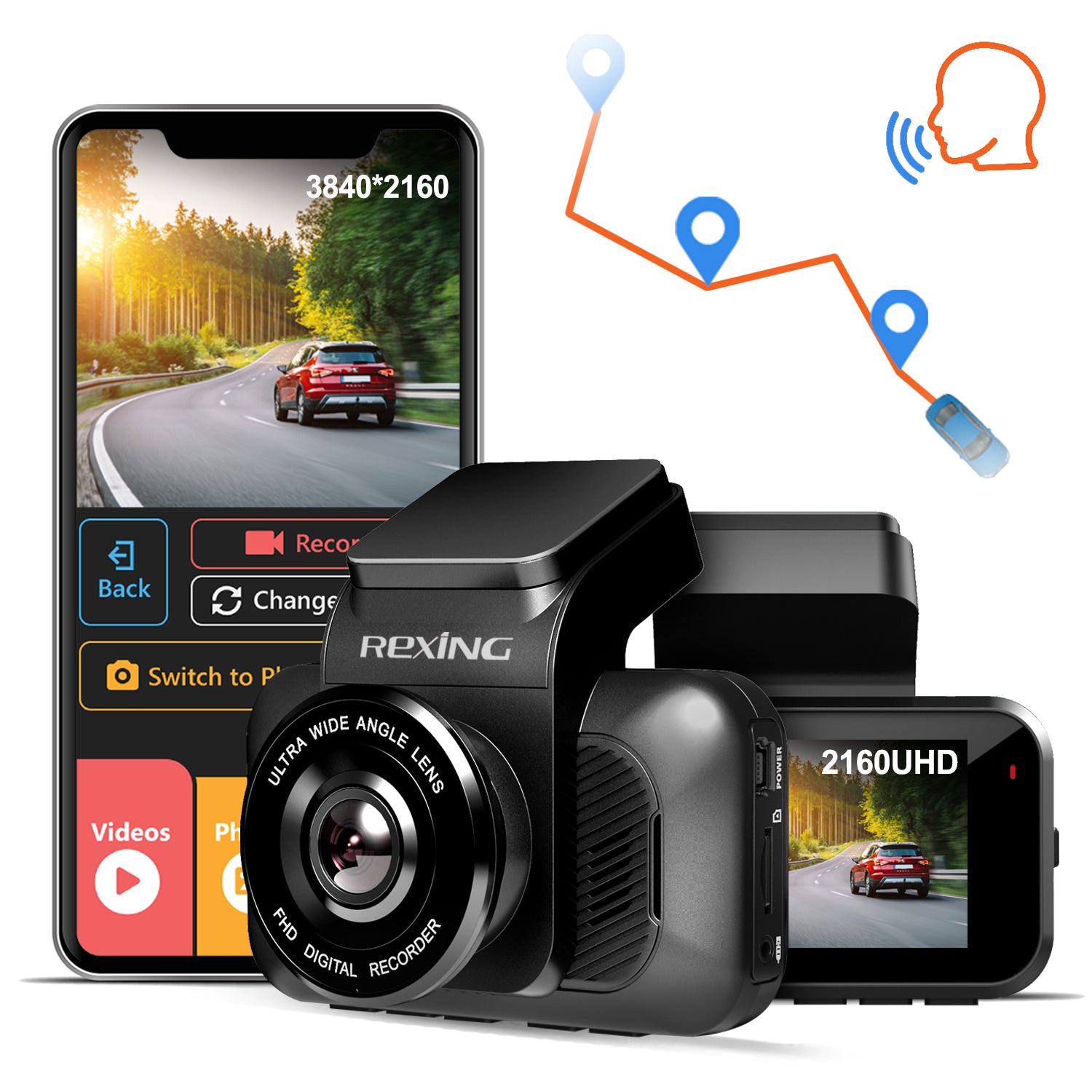 Rexing V5 — 3-Channel Premium 4K Dash Cam