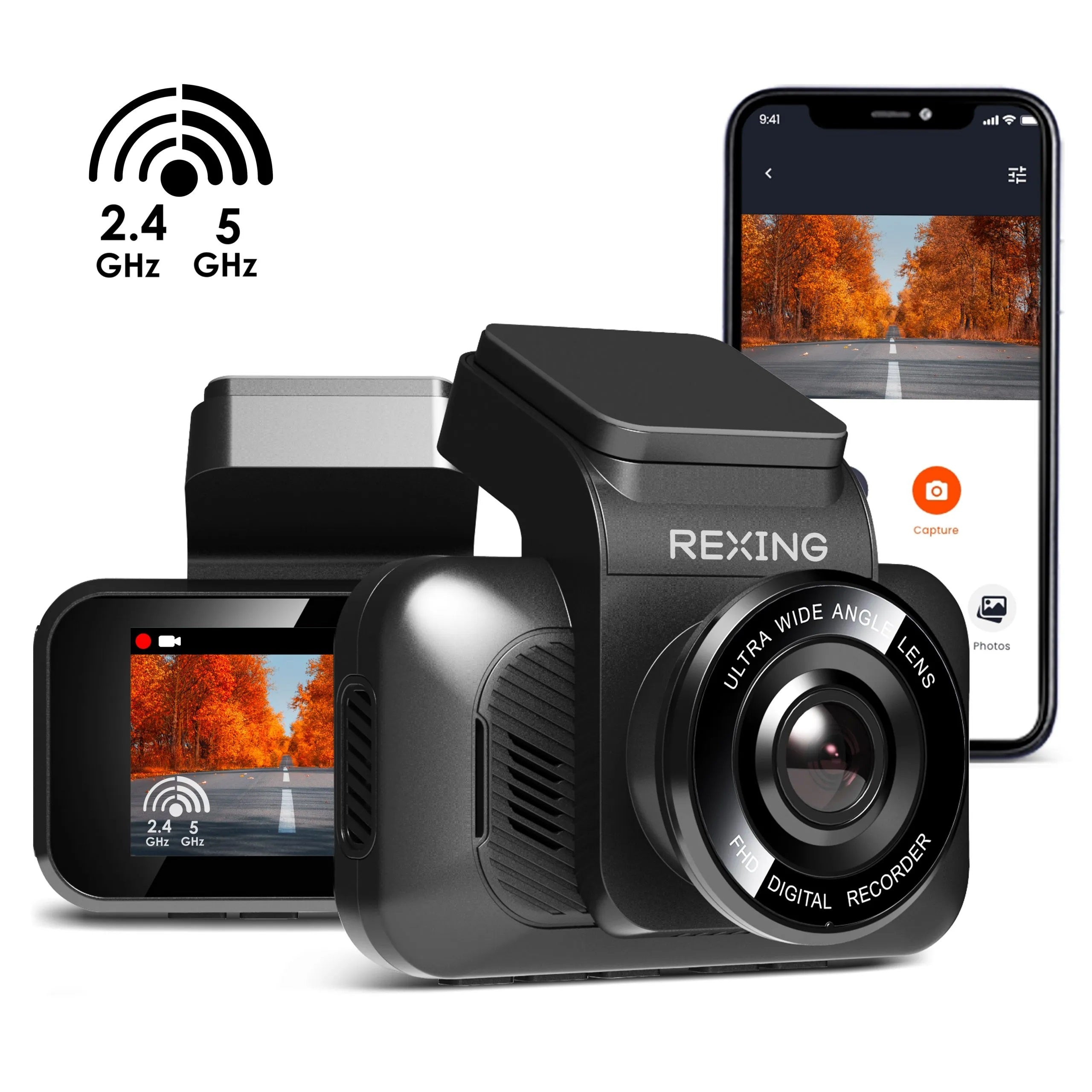 Rexing V55 — 4K Modular Dash Cam with 5GHz Wi-Fi & GPS