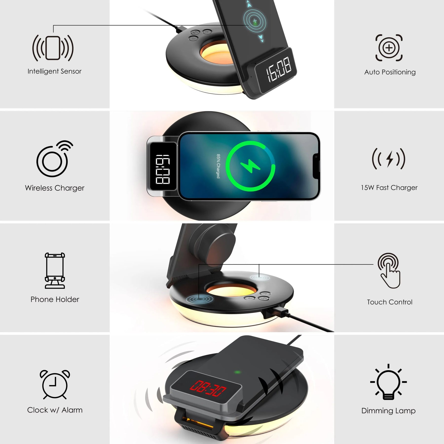Estación de carga inalámbrica 3 en 1 Rexing